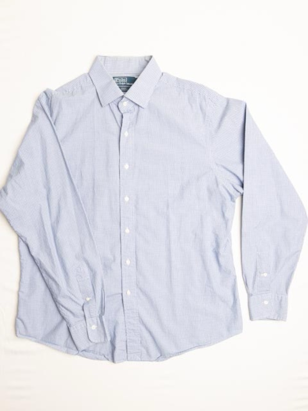 Ralph Lauren Light Blue Micro-Check Dress Shirt